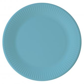 ECO Assiettes de fête, compostable:8 pièce, 20cm, turquoise 