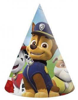 Paw Patrol Partyhüte: Kindergeburtstag Partyspass:6 Stück, 16 x 11.5 cm, bunt 