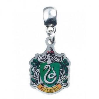 Harry Potter: Anhänger Slytherin Crest (versilbert):15 x 20 mm, grün 