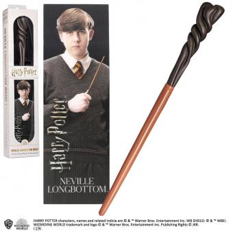 Baguette magique Neville Longbottom:Réplique Harry Potter:30 cm, marron 