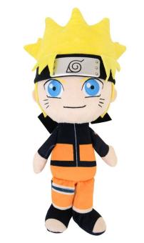 Naruto Shippuden: figurine en peluche Naruto Uzumaki:30 cm, jaune 