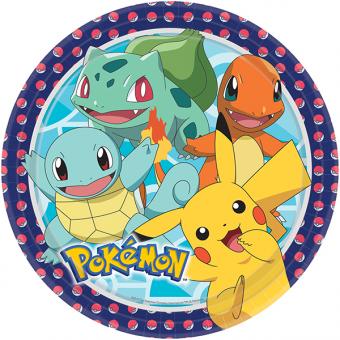 Pokemon Assiettes de fête:8 pièce, 23 cm, multicolore 