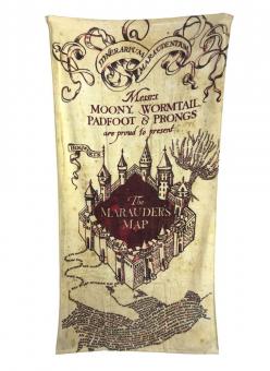 Harry Potter Handtuch Marauder's Map:150 x 75 cm, gelb 