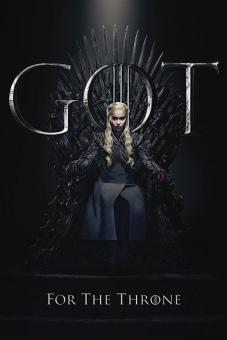 Game of Thrones Affiche: Daenerys pour le trône:61 x 91 cm, noir 