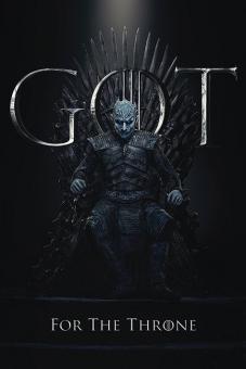 Game of Thrones Affiche: Night King for the Throne:61 x 91 cm, noir 