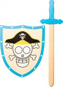 Piraten Schild mit Schwert 