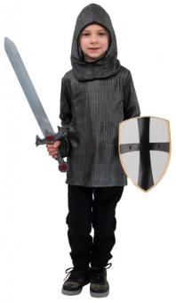 Cotte de mailles avec capuche:argent