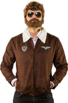 Pilot jacket Imitation suede:brown 