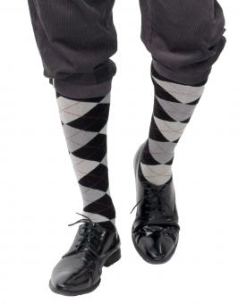 Checkered socks:multicolored 