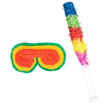 Pinata Schlagstock avec Augenbinde:43 cm 