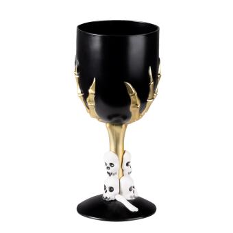 Skull cup, Halloween Partydeko:2.5 dl / 17.5cm, black 