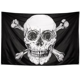 Drapeau Pirates XXL:200 x 330 cm, noir 