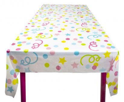 Tablecloth  Happy Birthday:130 x 180 cm, multicolored 