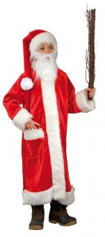 Manteau et chapeau de père Noël pour enfants:rouge 