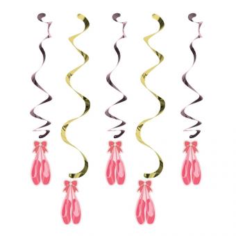 Ballerina  Hanging decoration: Kids Birthday:5 Item, 3x 76,2cm / 2x 99,1cm, pink 