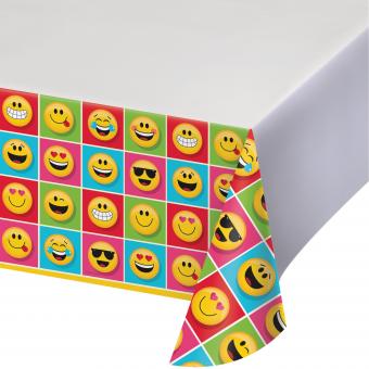 Emoji Tischdecke:137 x 259cm, mehrfarbig 