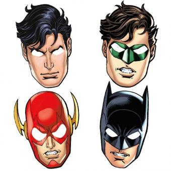 DC Comics Masques de fête:8 pièce, coloré 
