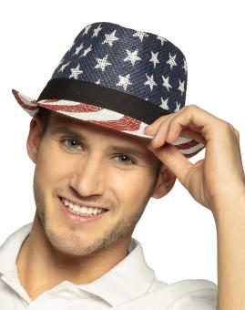 Chapeau USA:bleu/rouge 