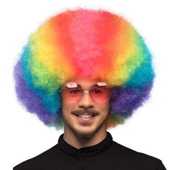 Perruque Clown Rainbow deluxe:coloré 
