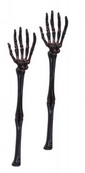 Zwei Skelett Unterarme:2 Stück, 32cm, schwarz 