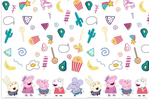 Peppa Pig disposable Tablecloth,  wet wipeable:120x180cm, multicolored 
