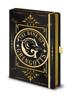 Harry Potter: Premium Notebook Gringotts:A5 (14,8 cm x 21 cm), black/gold 