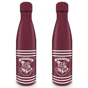 Harry Potter Trinkflasche: Crest & Stripes:500 ml, rot/weiss 