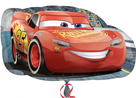 Cars Lightning McQueen Ballon feuille:76cm, rouge 