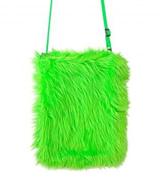 plush Shoulder bag:20x25cm, green 