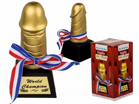 Trophy penis Willy World Champion:13cm, or/gold 