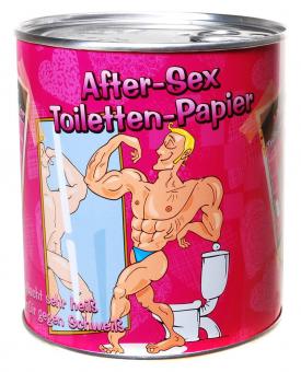 Can of toilet paper after sex:multicolored 