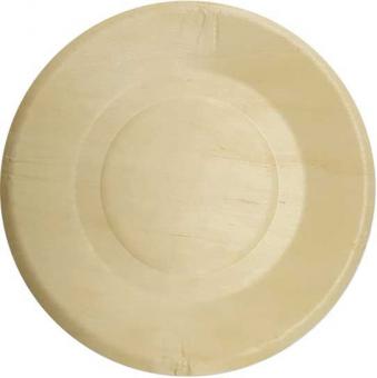 Assiettes en bois, compostable:4 pièce, 19cm, natur 
