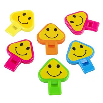 Smiling whistles:6 Item, 5,5 x 4,5 cm 