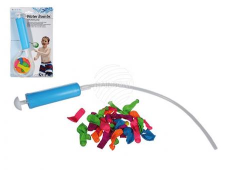 Water balloons with a pump:30 Item, multicolored 