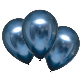 Latexballons Satin Luxe:6 Stück, 27.5cm, blau 