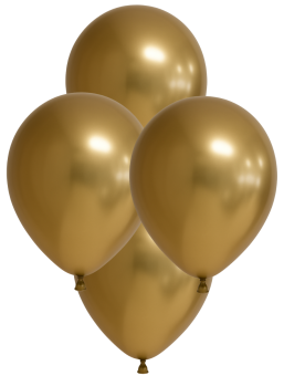 Spiegel Luftballons:10 Stück, 30 cm, gold 