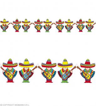 Mexiko Mariachi Girlanden:3 m, mehrfarbig 