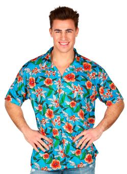 Hawaii Hemd mit Blumen:bunt 