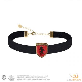 Harry Potter Choker with Pendant Gryffindor:34,5 x 1,1 cm//1,5 x 2 cm, black/red 