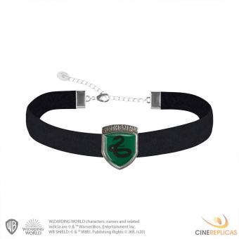 Harry Potter Halskette & Anhänger Slytherin:34,5 x 1,1 cm//1,5 x 2 cm, schwarz/grün 
