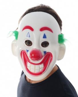 Joker Clown Halbmaske:mehrfarbig 