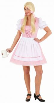 Dirndl with apron:pink/white 