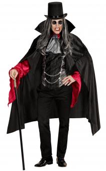 Vampir Kostüm Herren:schwarz/rot 