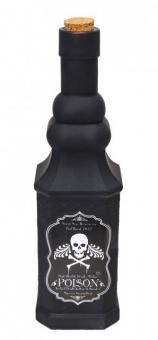 Poison Glass Bottle : Halloween Decoration:6.5 x 6.5 x 24 cm, black 