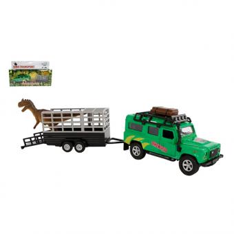 Land Rover with Dino + trailer 