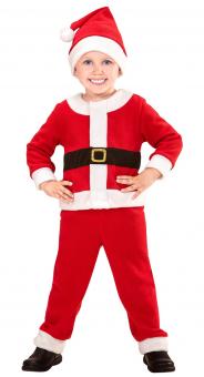 Déguisement Père Noël enfant: haut, pantalon, chapeau 