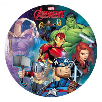 Avengers Disques décoratifs en sucre:20cm, multicolore 