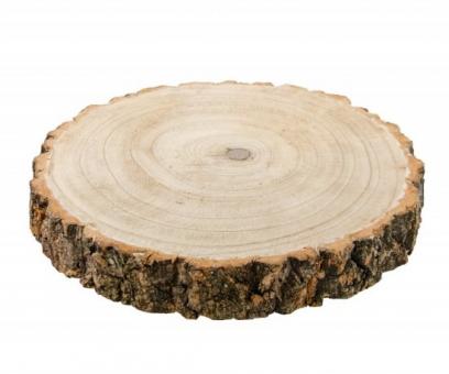 Runde Holzplatte mit Rinde:25 cm / 3.5 cm 