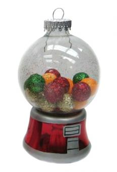 Machine à mâcher, ornement en verre: Décorations pour arbres de Noël:10cm 