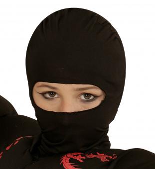 Ninja Maske Kindergrösse:schwarz 